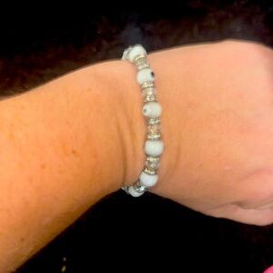 COPY - Evil eye bracelet, blue, and silver
